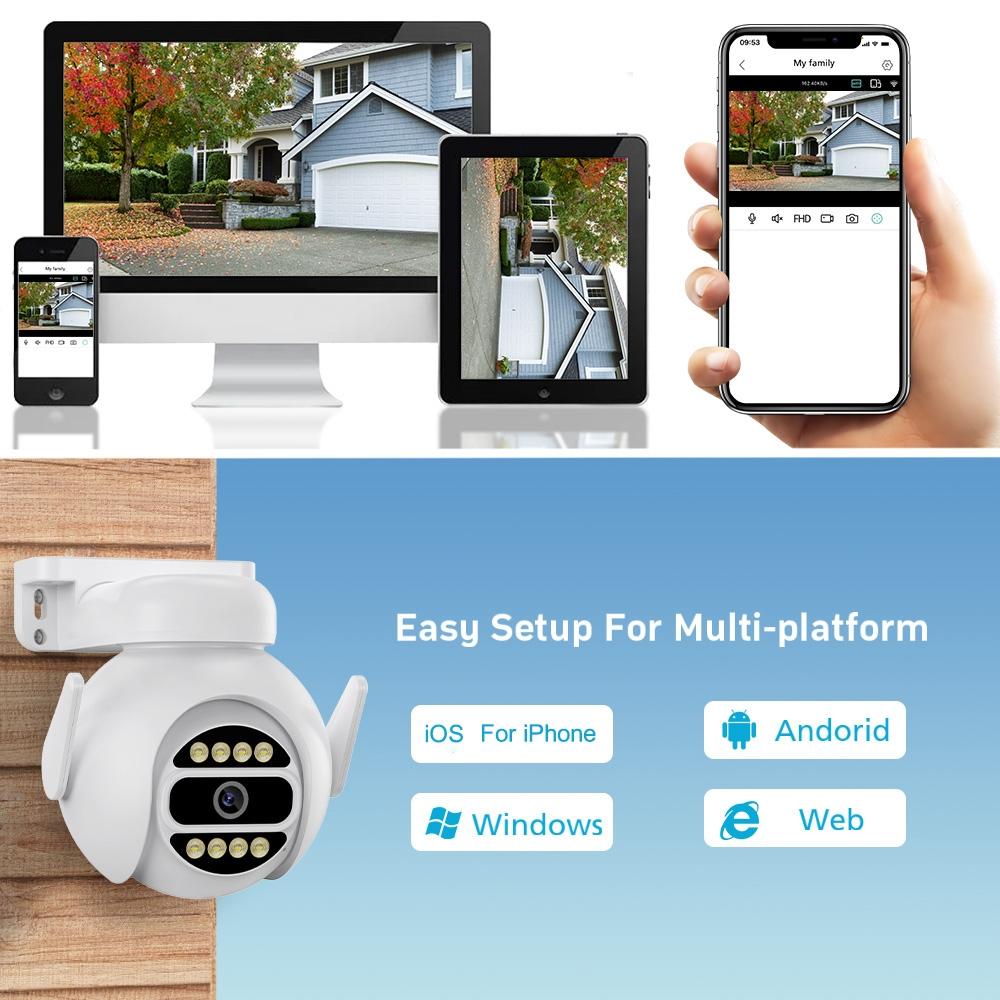 Smart Wifi Surveillance Camera With Dual-Light Night Vision And Two-Way Audio - White-1915196652403167238