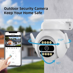 Smart Wifi Surveillance Camera With Dual-Light Night Vision And Two-Way Audio - White-1915196652403167233
