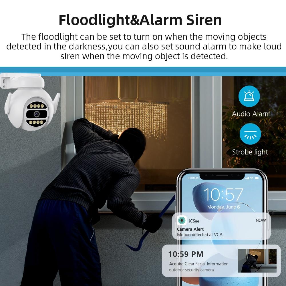 Smart Wifi Surveillance Camera With Dual-Light Night Vision And Two-Way Audio - White-1915196652403167241