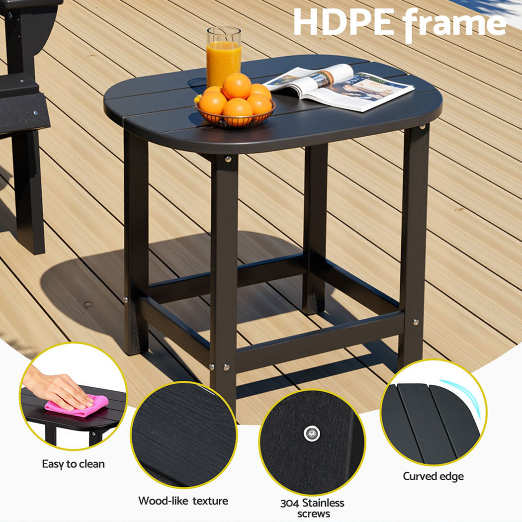 Gardeon Outdoor Coffee Side Table HDPE Desk Free Delivery