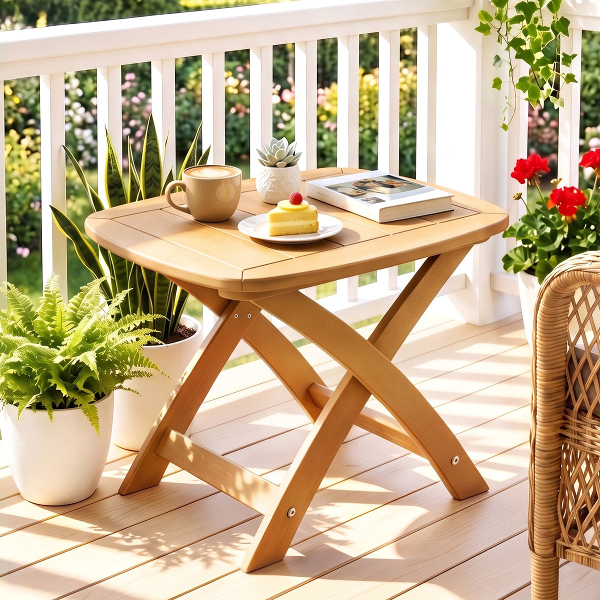 Gardeon Outdoor Coffee Side Table HDPE Desk Indoor Patio Furniture Garden