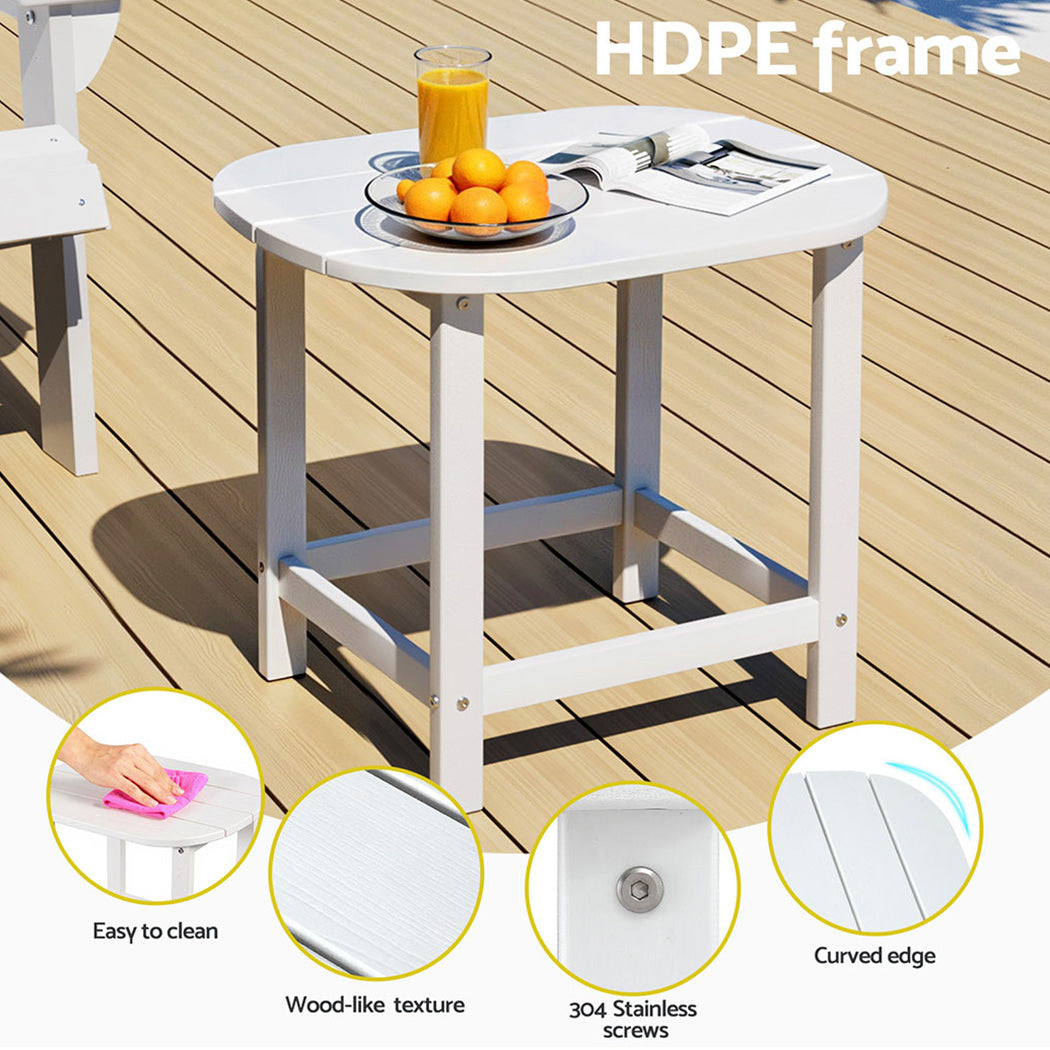 Gardeon Outdoor Coffee Side Table HDPE Desk Free Delivery
