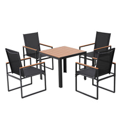 Gardeon 5 Piece Outdoor Dining Set Table and Chairs Patio Garden Furniture Bistro Set