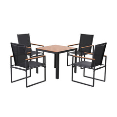 Gardeon 5 Piece Outdoor Dining Set Table and Chairs Patio Garden Furniture Bistro Set