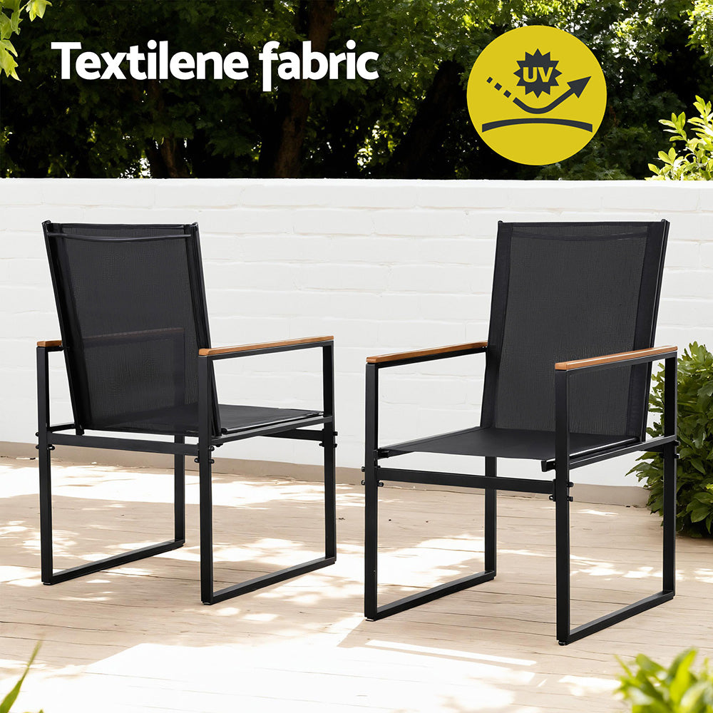 Gardeon 5 Piece Outdoor Dining Set Table and Chairs Patio Garden Furniture Bistro Set