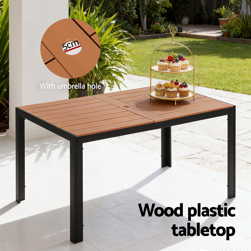 Gardeon 7PCS Outdoor Dining Set Table and Chairs Patio Garden Furniture Bistro
