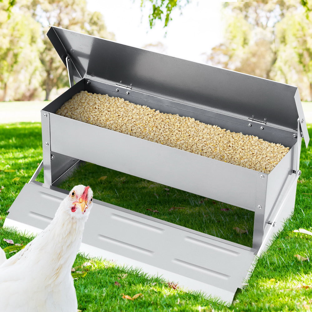Giantz Automatic Chicken Feeder Auto Coop Chick Poultry Treadle Self Opening