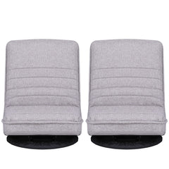 Artiss 2 Swivel Floor Chair 360 Adjustable Foldable Lounge Seat Floor Sofa Chair Grey