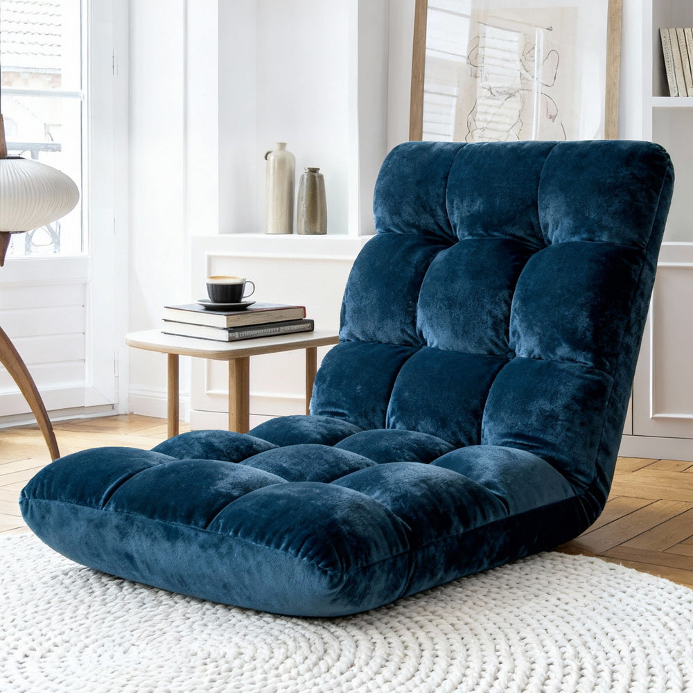 Artiss Floor Lounge Sofa Bed Flannel Fabric Free Delivery