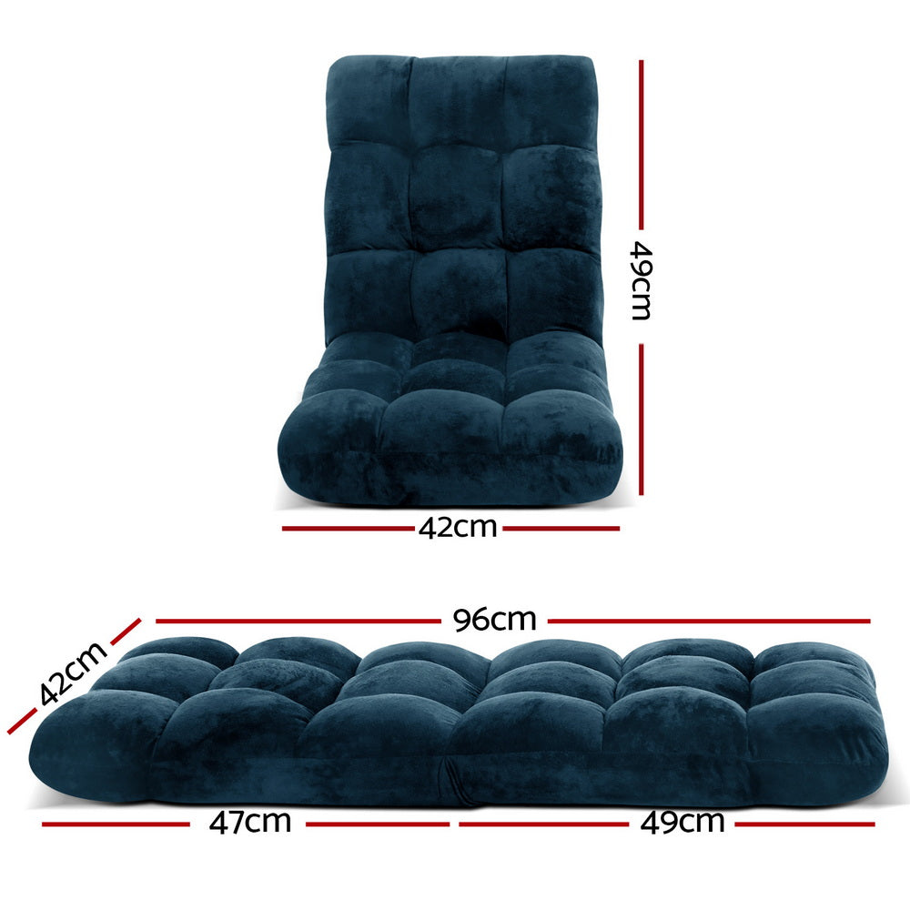 Artiss Floor Lounge Sofa Bed Flannel Fabric Free Delivery