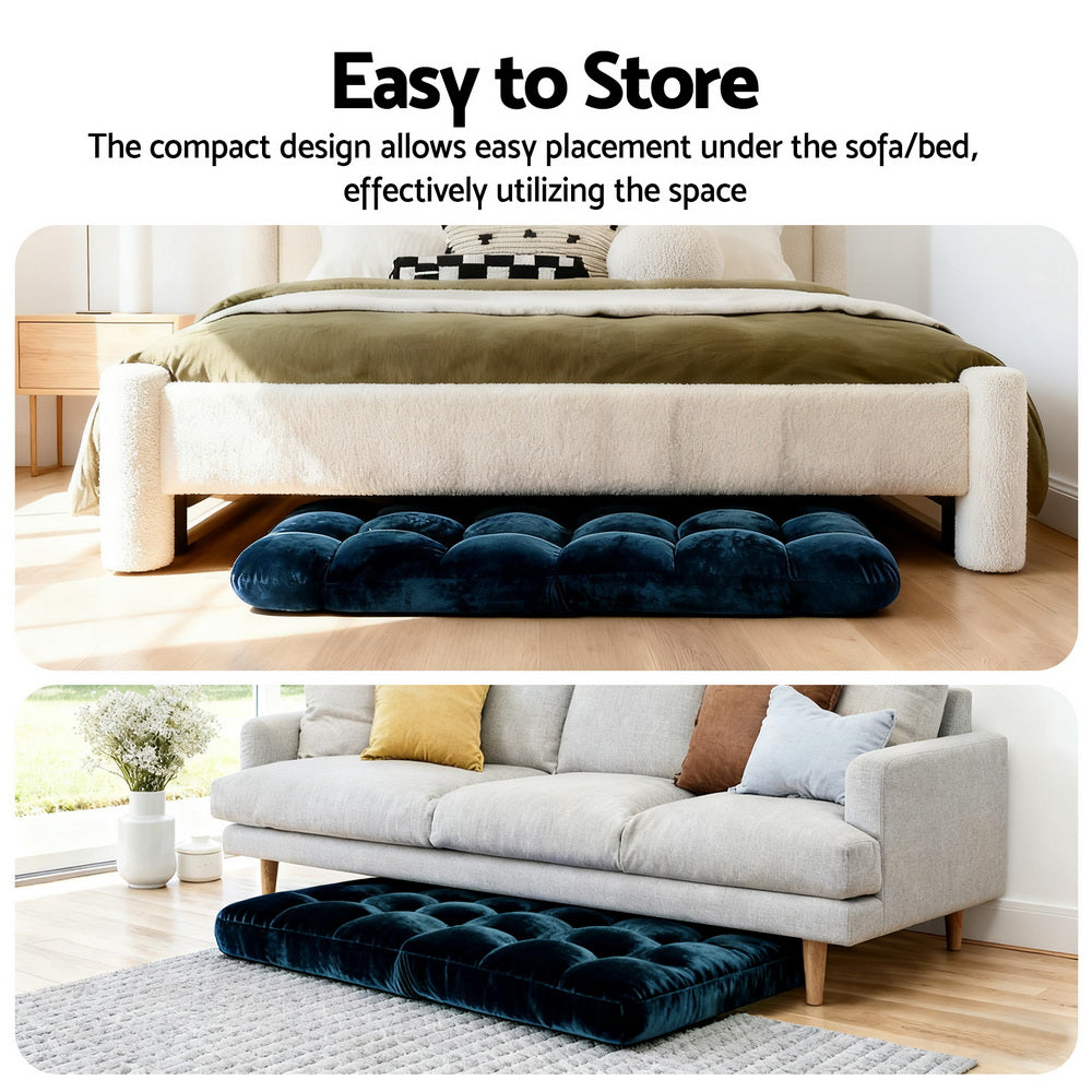 Artiss Floor Lounge Sofa Bed Flannel Fabric Free Delivery