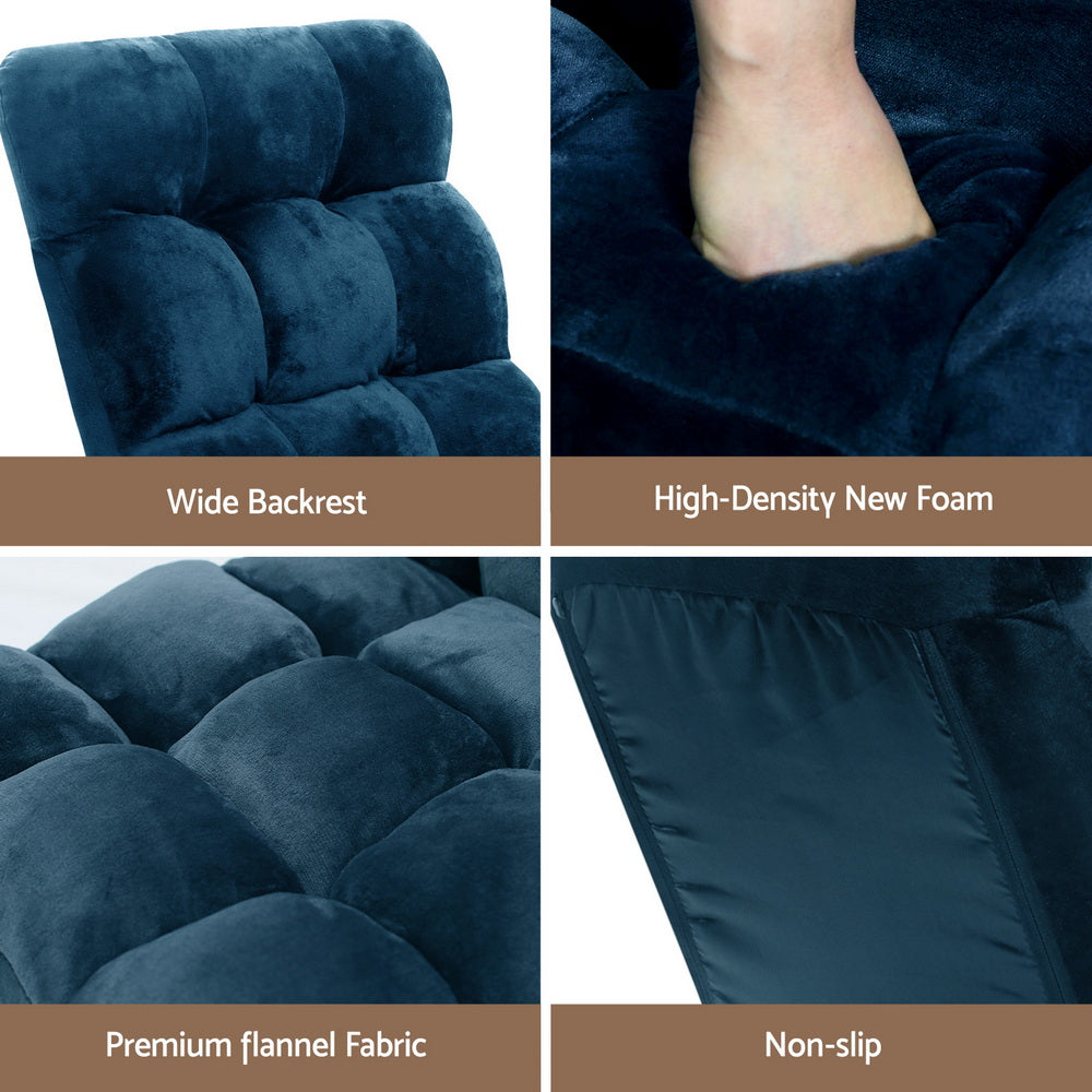 Artiss Floor Lounge Sofa Bed Flannel Fabric Free Delivery
