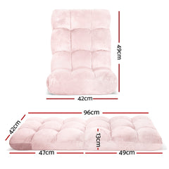Artiss Floor Lounge Sofa Bed Flannel Fabric Free Delivery