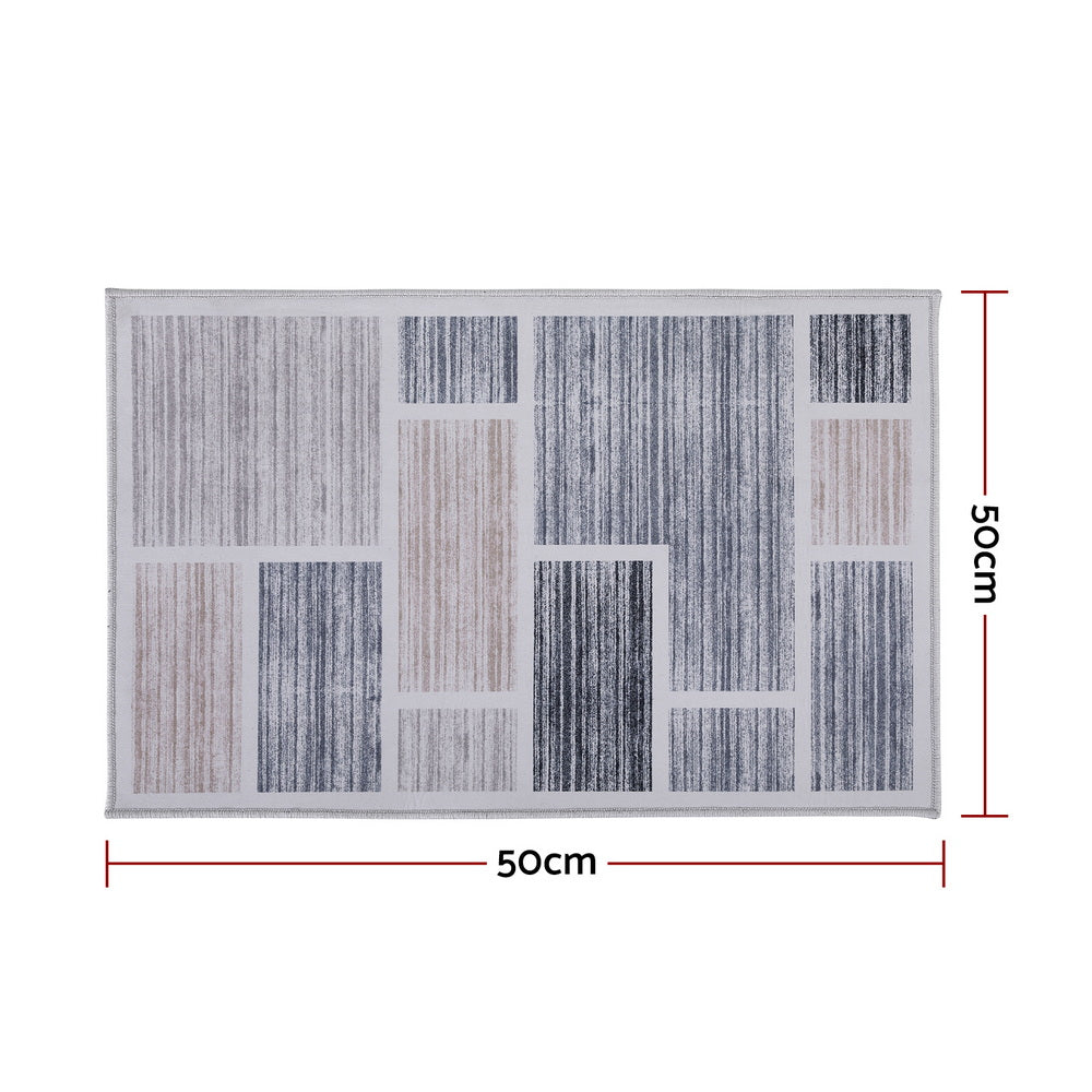 Artiss Floor Rug 50X80cm Doormat Soft Velvet Non-Slip Bath Mat Small Modern - Free Delivery