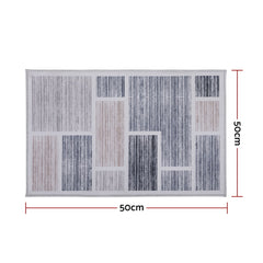Artiss Floor Rug 50X80cm Doormat Soft Velvet Non-Slip Bath Mat Small Modern - Free Delivery