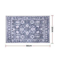Artiss Floor Rug 50X80cm Doormat Soft Velvet Non-Slip Bath Mat Small Rug Modern