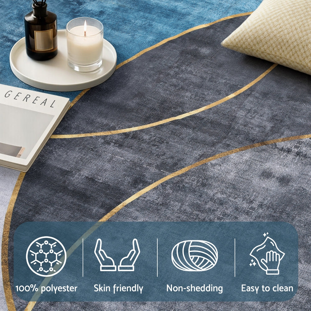 Artiss Washable Floor Rug 160X230cm Large Geometric Area Rug Modern Floor Carpet