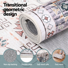 Artiss Washable Floor Rug 200x290cm Large Area Rug Modern Living Room Carpet