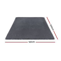 Artiss Floor Rug 140x200cm Plush Area Shaggy Rug Living Room Bedroom Carpet Grey