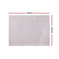 Artiss Rug 120x160cm Area Rug Washable Mat Large Carpet Microfiber Ripple