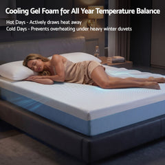 Giselle 22cm Cooling Gel Memory Foam Mattress Double Medium Firm