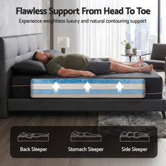 Giselle Double Cooling Memory Foam Mattress Medium Firm with Gel Comfort 30cm