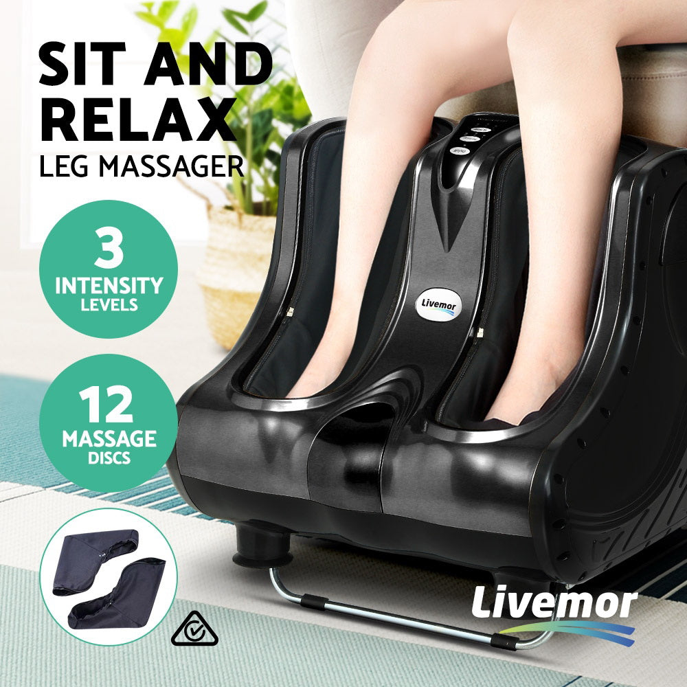 Livemor Foot Massager Massagers Shiatsu Electric Roller Ankle Calf Leg Kneading