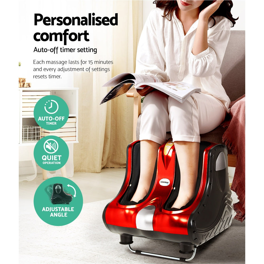 Livemor Foot Massager Massagers Shiatsu Electric Roller Ankle Calf Leg Kneading