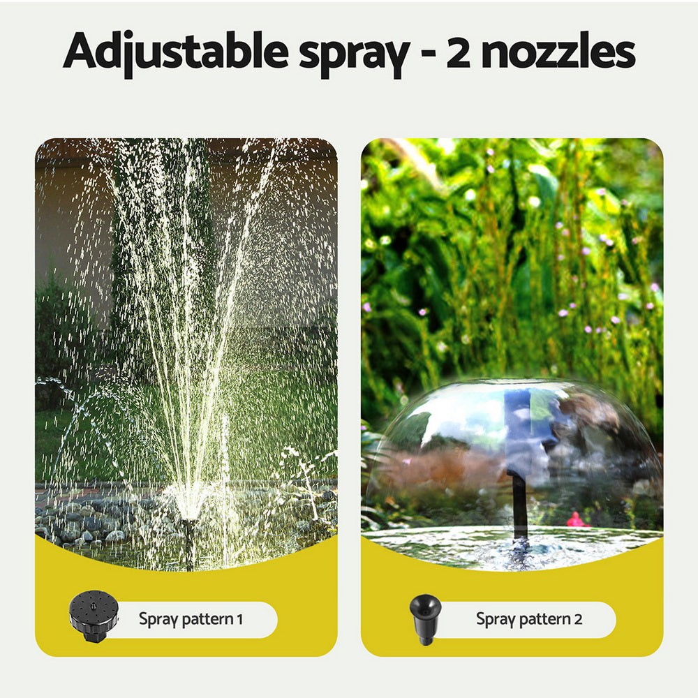 Gardeon Solar Pond Pump Submersible Water Fountain Kit with 2 Panels 1600L/H