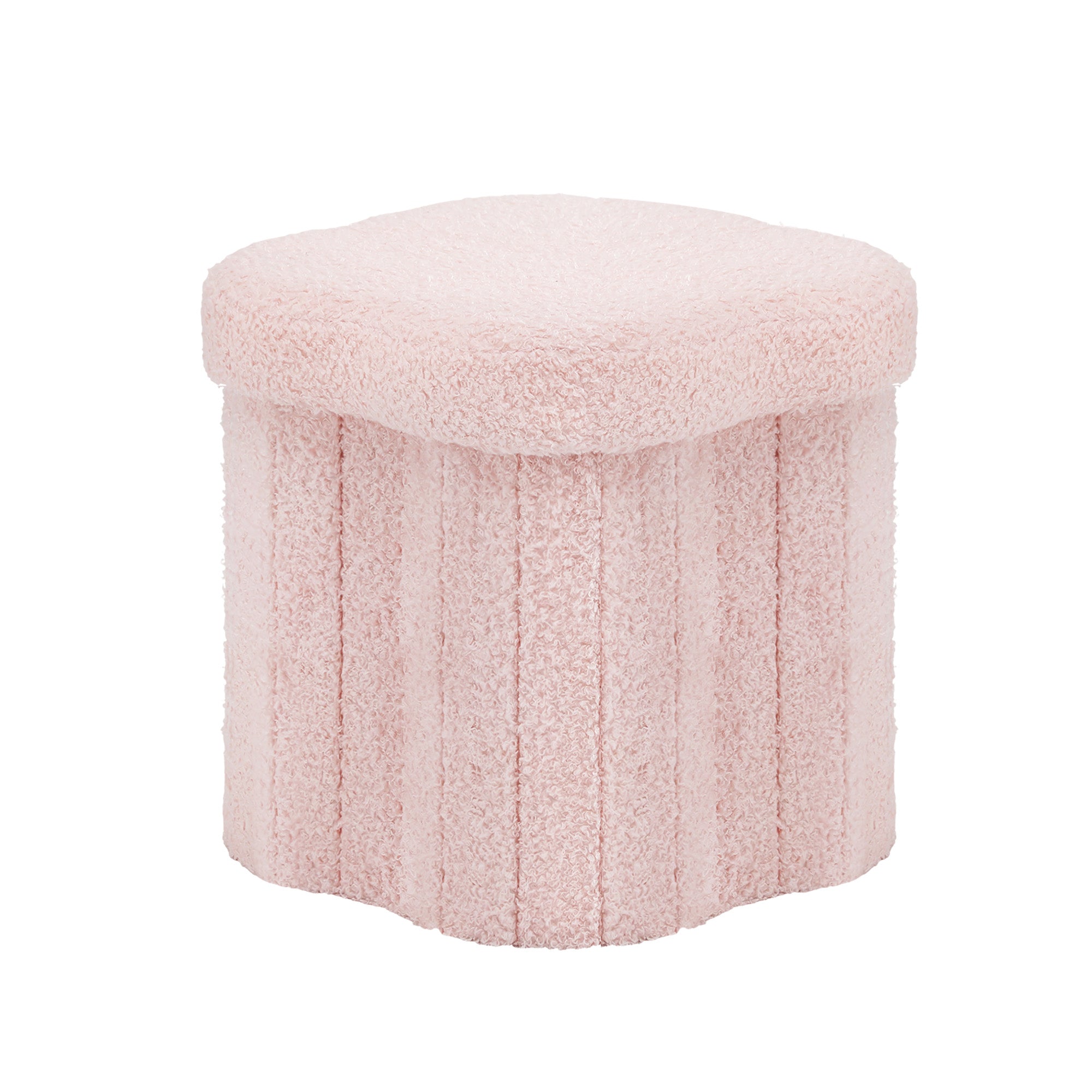 Artiss Storage Ottoman Foot Stool Foldable Pink - Free Delivery