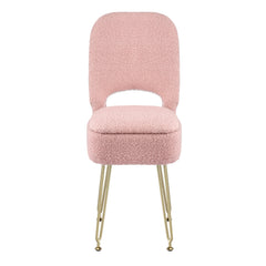 Artiss Storage Ottoman Vanity Stool Foot Stool Folding Back Pink