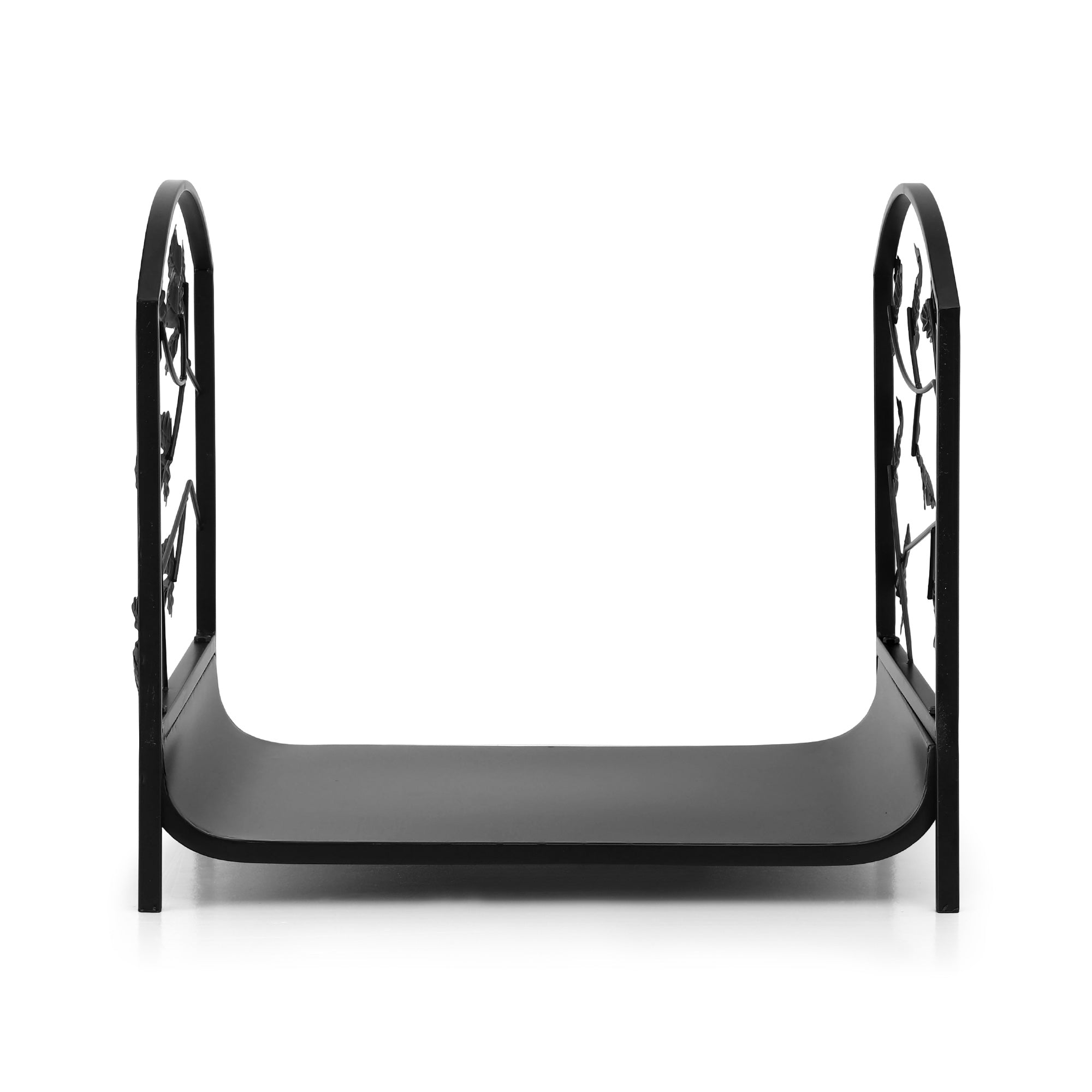 Gardeon Firewood Rack 48cm Wood Rack Firewood Storage Indoor Outdoor Black - Free Delivery
