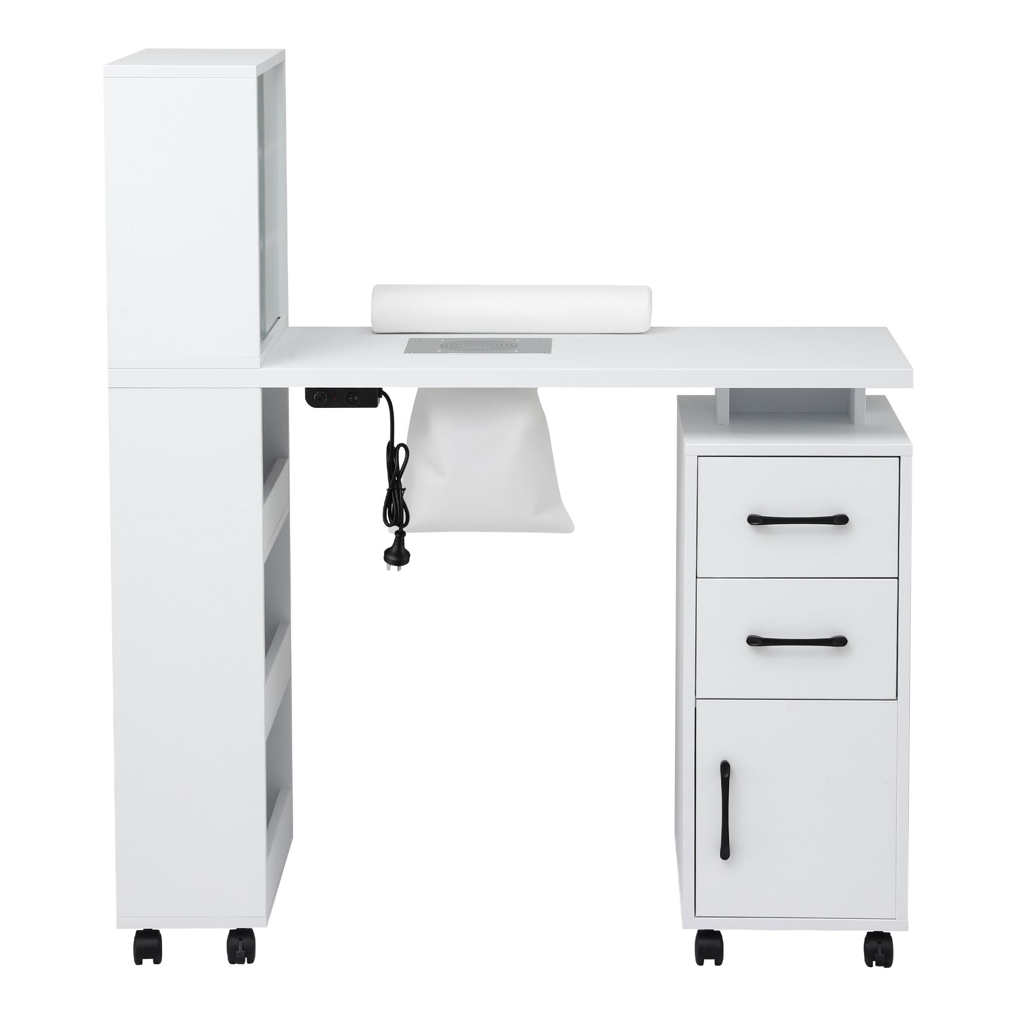 Artiss Manicure Table Nail Desk with Built-in Dust Collector Beauty Salon