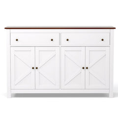 Artiss Buffet Sideboard Storage Cabinet Kitchen Cupboard 2 Drawers 140CM White