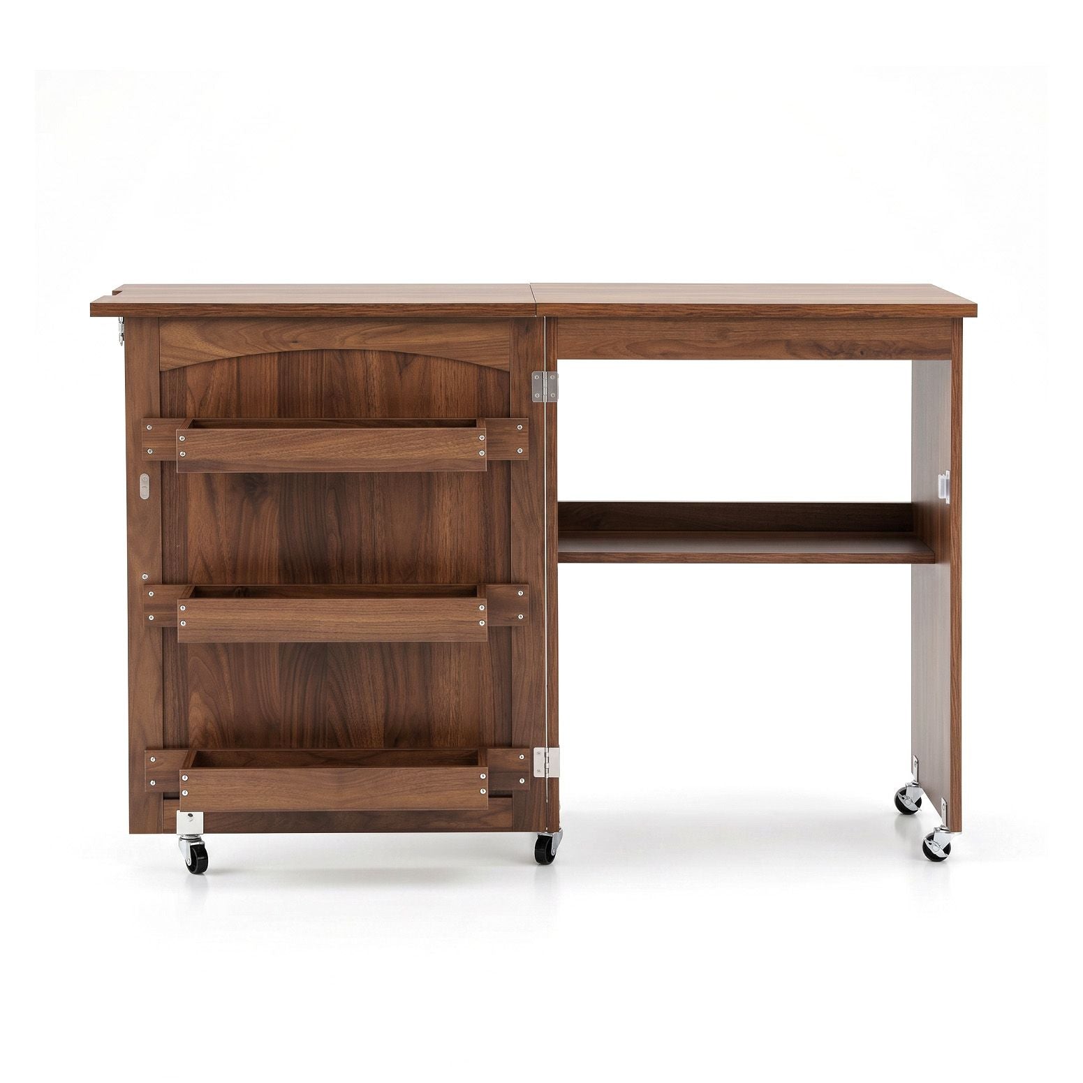 Artiss Folding Sewing Table Sewing Machine Desk Multi-functional Rolling Work