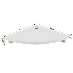 Artiss Corner Floating Wall Shelf Wall Mounted Display Rack Round Edge White 1pc