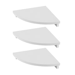 Artiss 3pc Corner Floating Wall Shelf Wall Mounted Display Rack Round Edge White