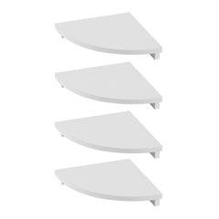 Artiss 4pc Corner Floating Wall Shelf Wall Mounted Display Rack Round Edge White