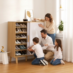 Artiss Shoe Cabinet 30 Pairs Sliding Doors