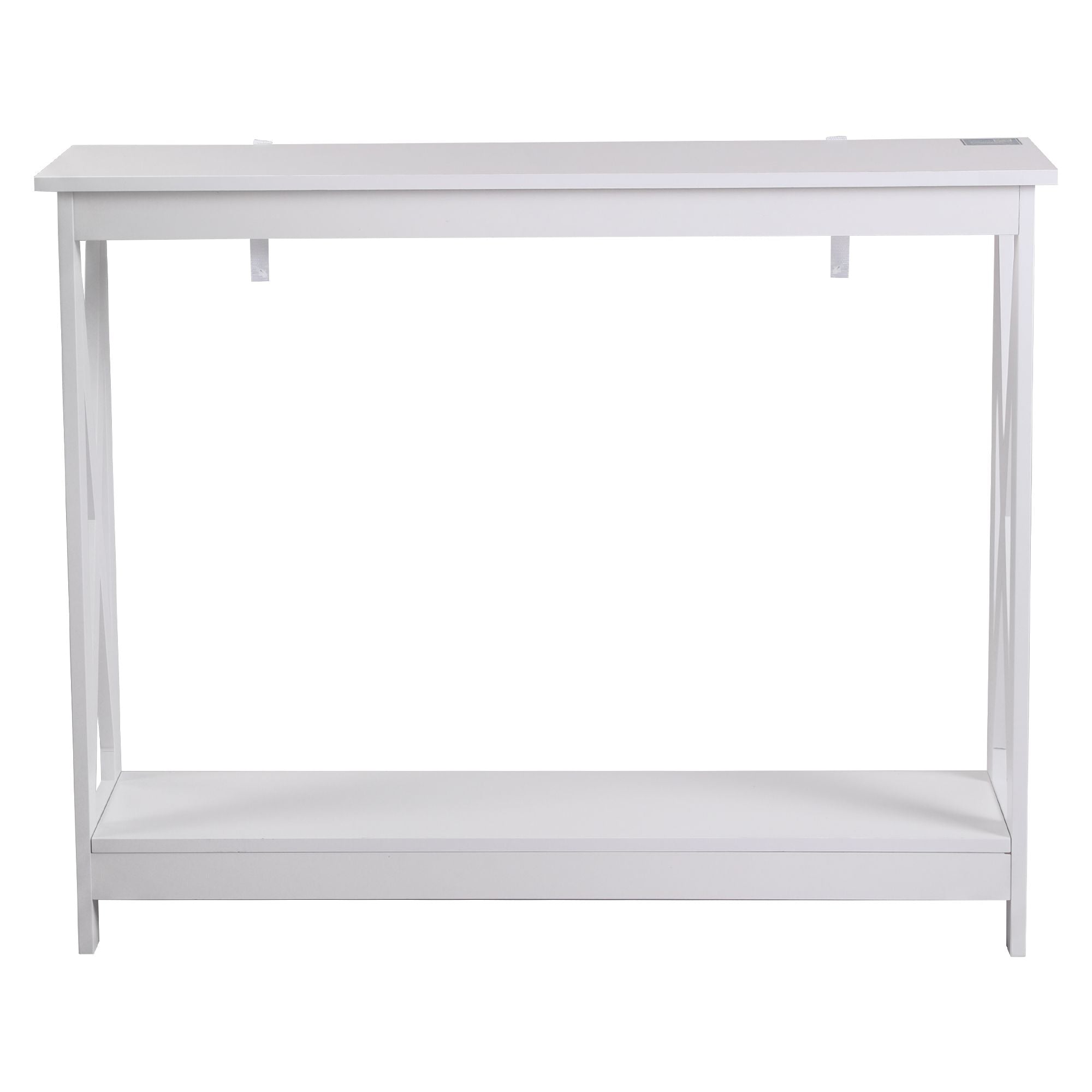 Artiss Console Table Entryway Hallway Display 2-Tier Narrow Sofa Table 100CM White