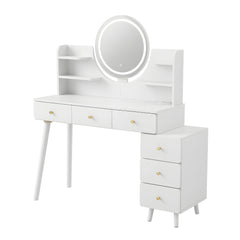 Artiss Dressing Table Vanity Desk LED Charging Station White