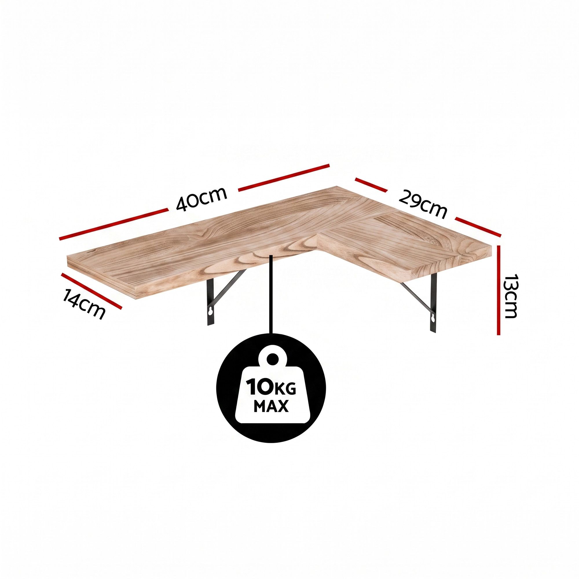 Artiss Floating Wall Shelf Corner Shelves Set of 4 Wood