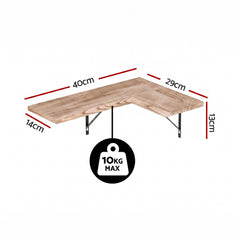 Artiss Floating Wall Shelf Corner Shelves Set of 4 Wood