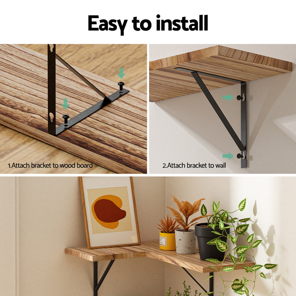 Artiss Floating Wall Shelf Corner Shelves Set Free Delivery