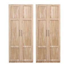 Artiss 2x Buffet Sideboard Cabinet Pantry Hutch Kitchen Storage Organiser Pine