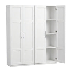 Artiss 2x Buffet Sideboard Cabinet Pantry Hutch Kitchen Storage Organiser White