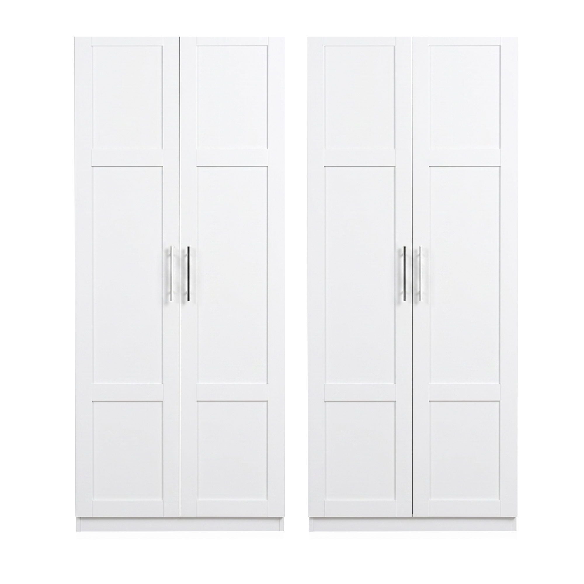 Artiss 2x Buffet Sideboard Cabinet Pantry Hutch Kitchen Storage Organiser White