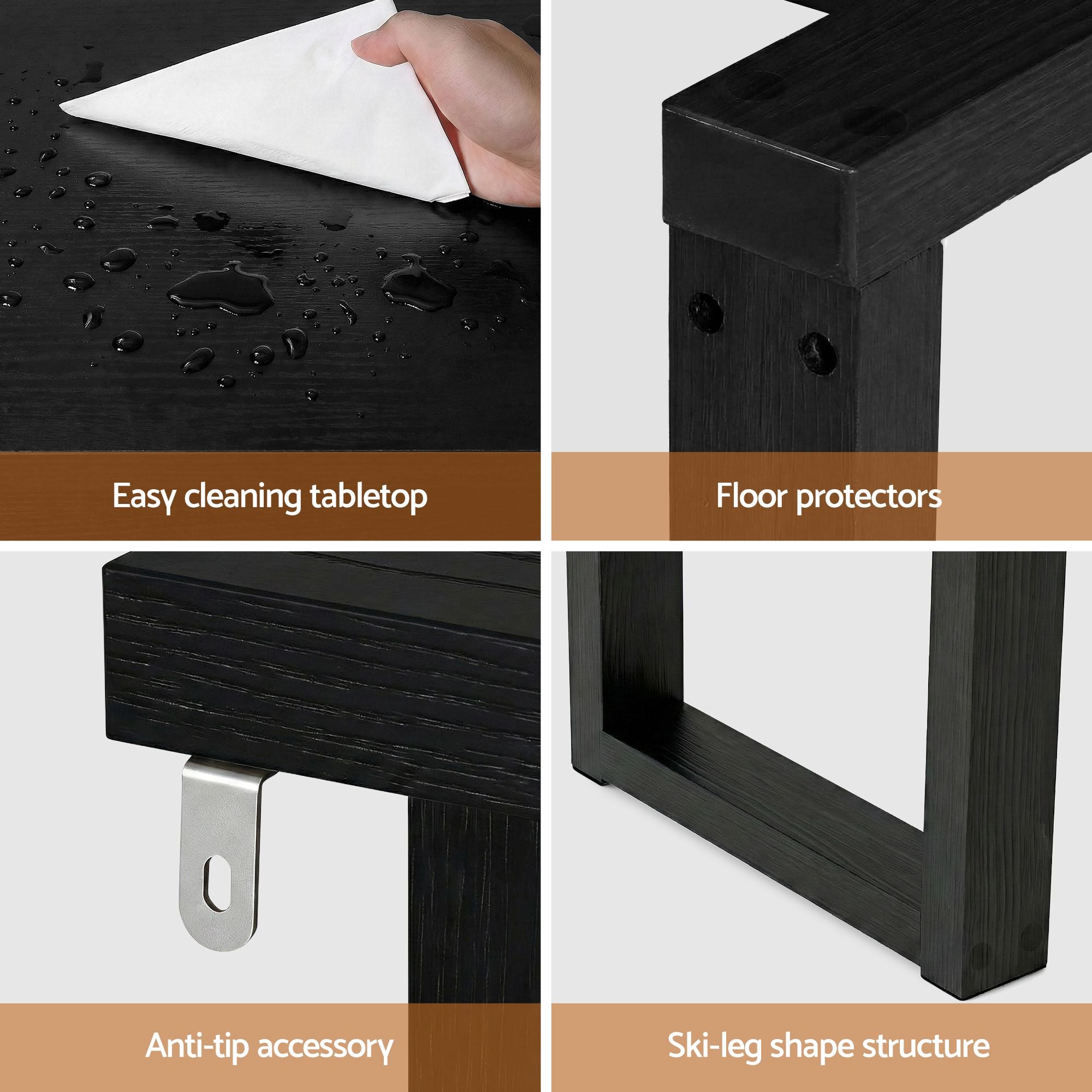 Artiss Console Table 110CM Black