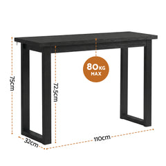 Artiss Console Table 110CM Black
