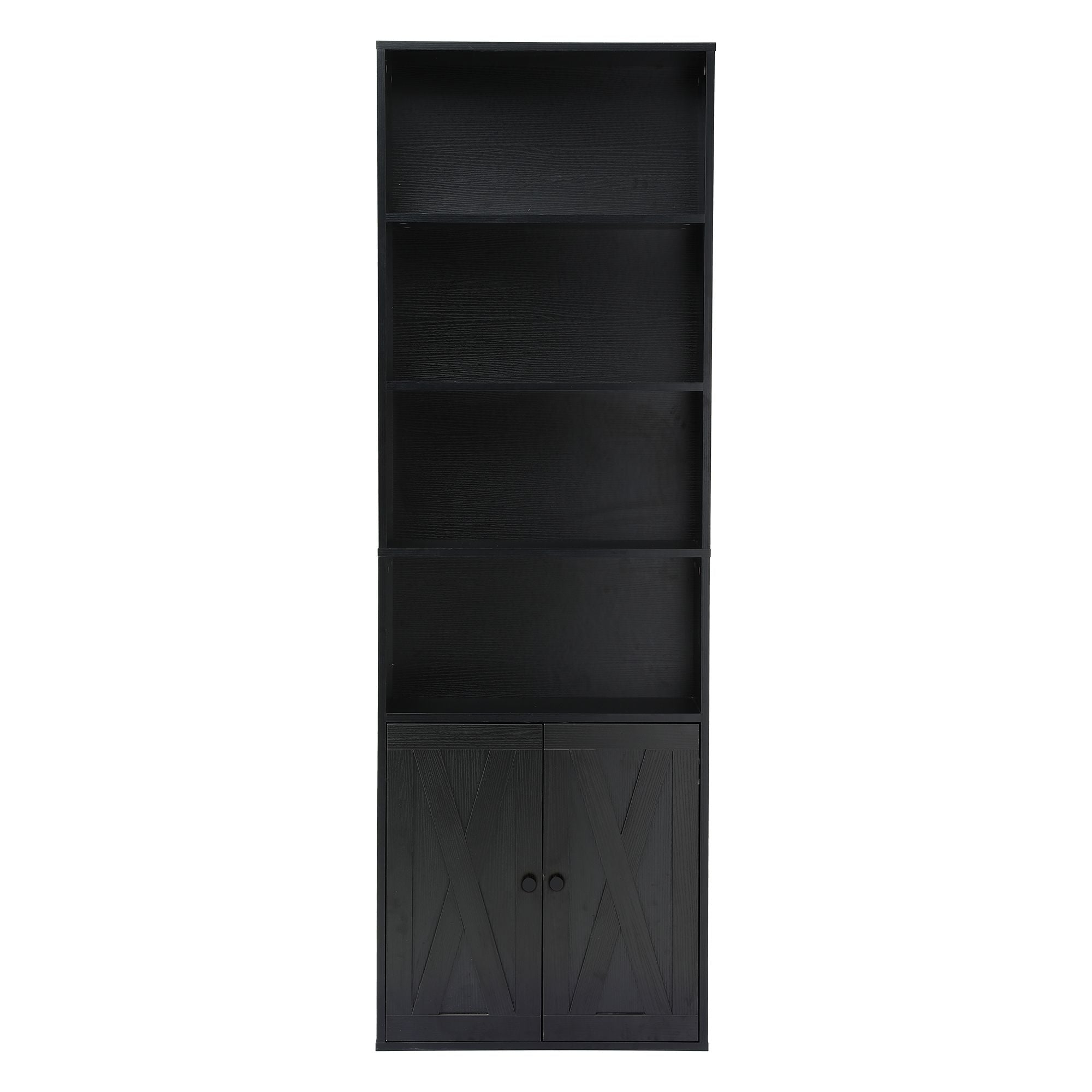 Artiss 6-Tier Bookshelf Display Cabinet Storage Black